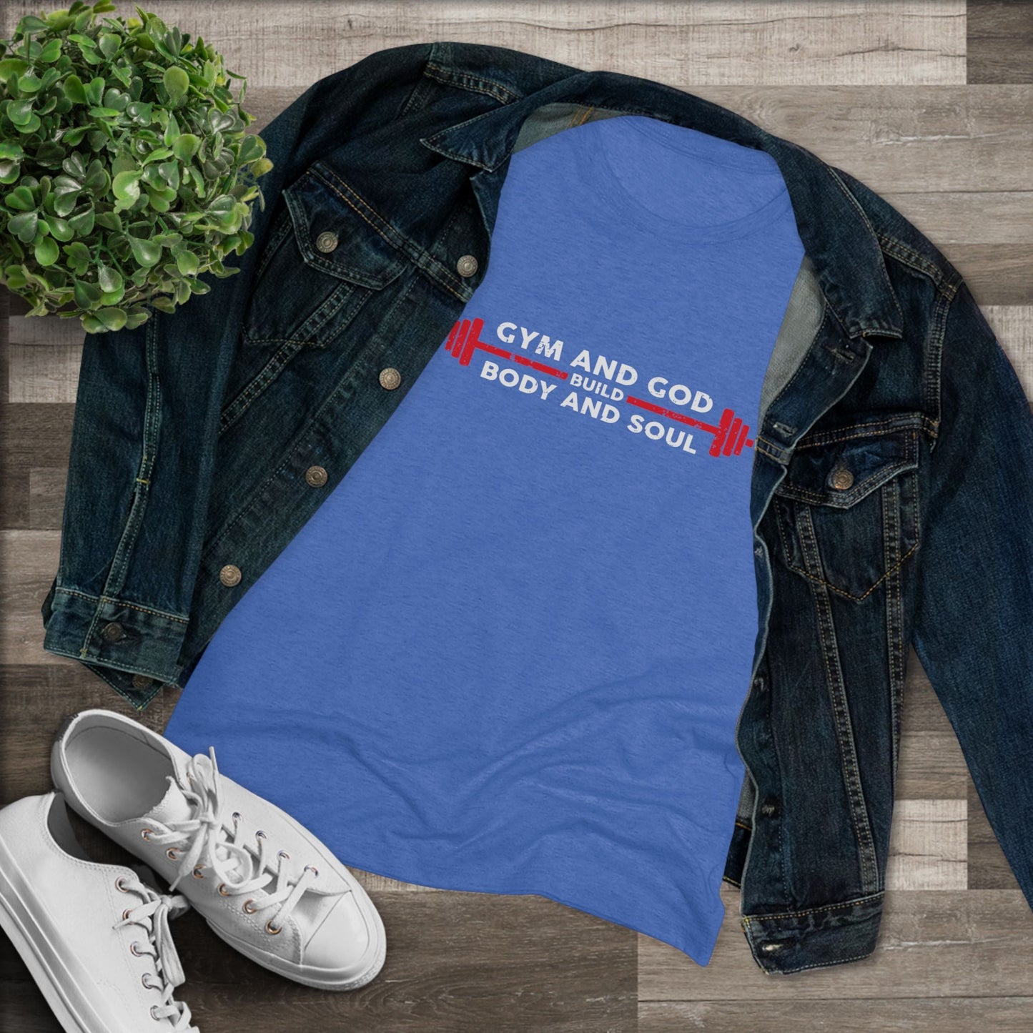Gym and God Build Body and Soul Women's Triblend Tee - Dauntless Fitness DepotPrintifyT-Shirt