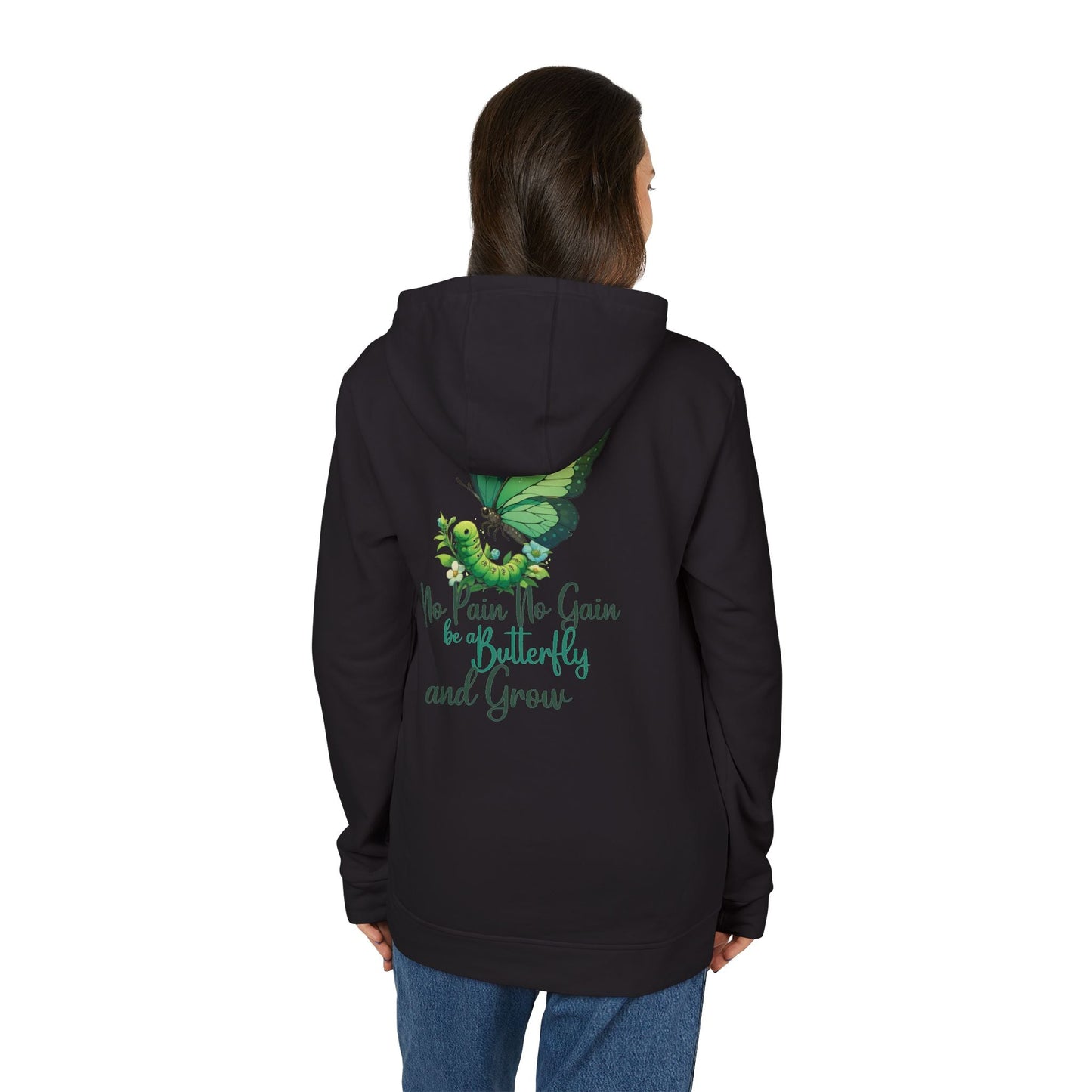 No Pain No Gain Butterfly Growth adidas® Fleece Hoodie - Dauntless Fitness DepotPrintifyHoodie