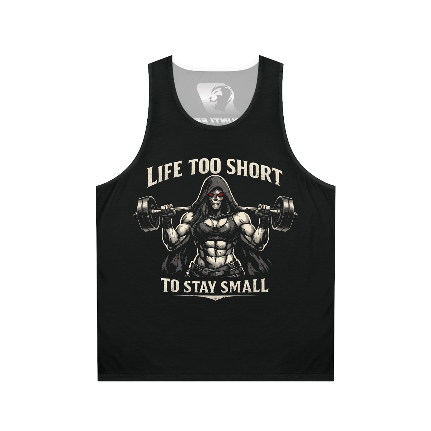 Life Too Short to Stay Small – Women’s Grim Reaper Tank | Motivational Gym Shirt - Dauntless Fitness DepotPrintifyAll Over Prints