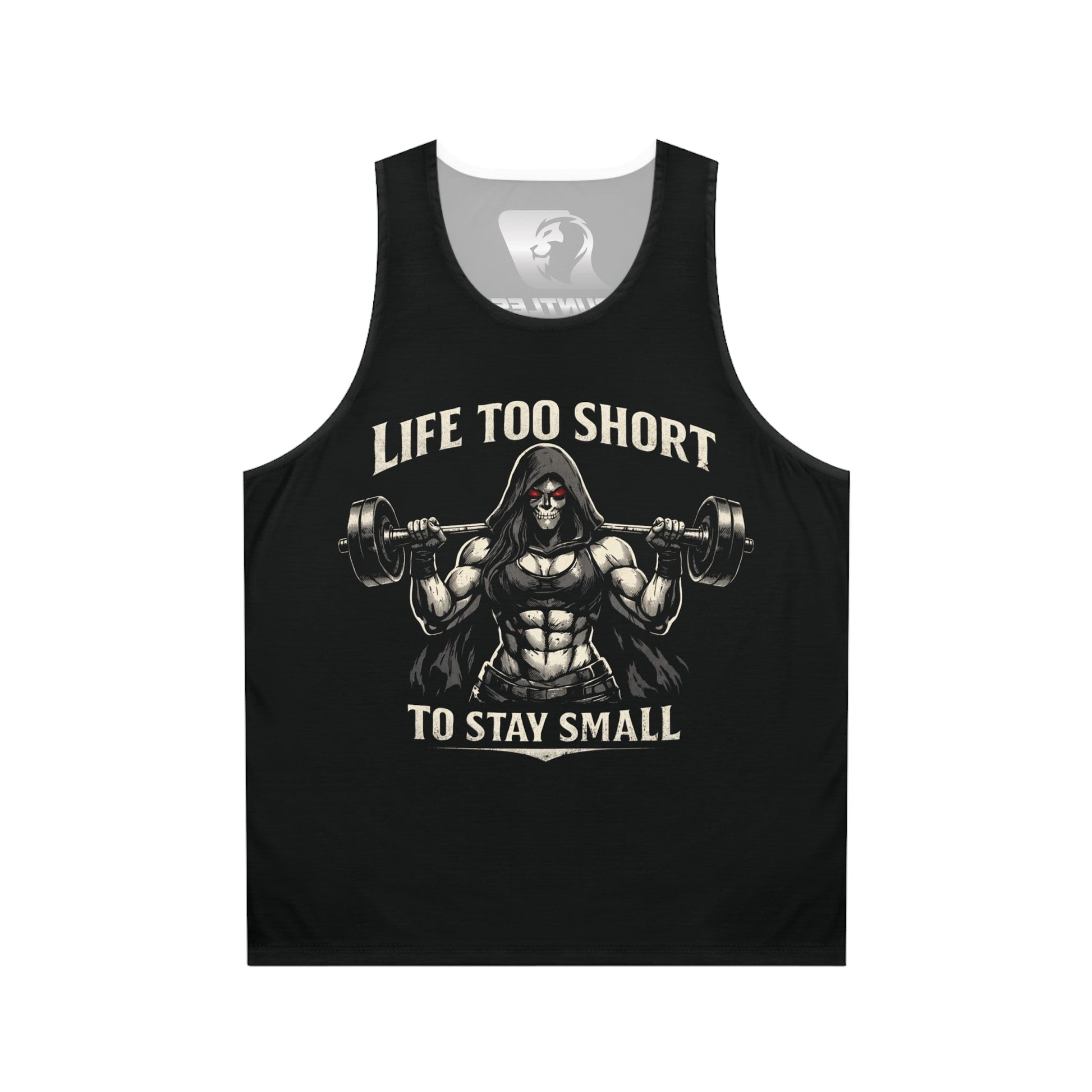 Life Too Short to Stay Small – Women’s Grim Reaper Tank | Motivational Gym Shirt - Dauntless Fitness DepotPrintifyAll Over Prints