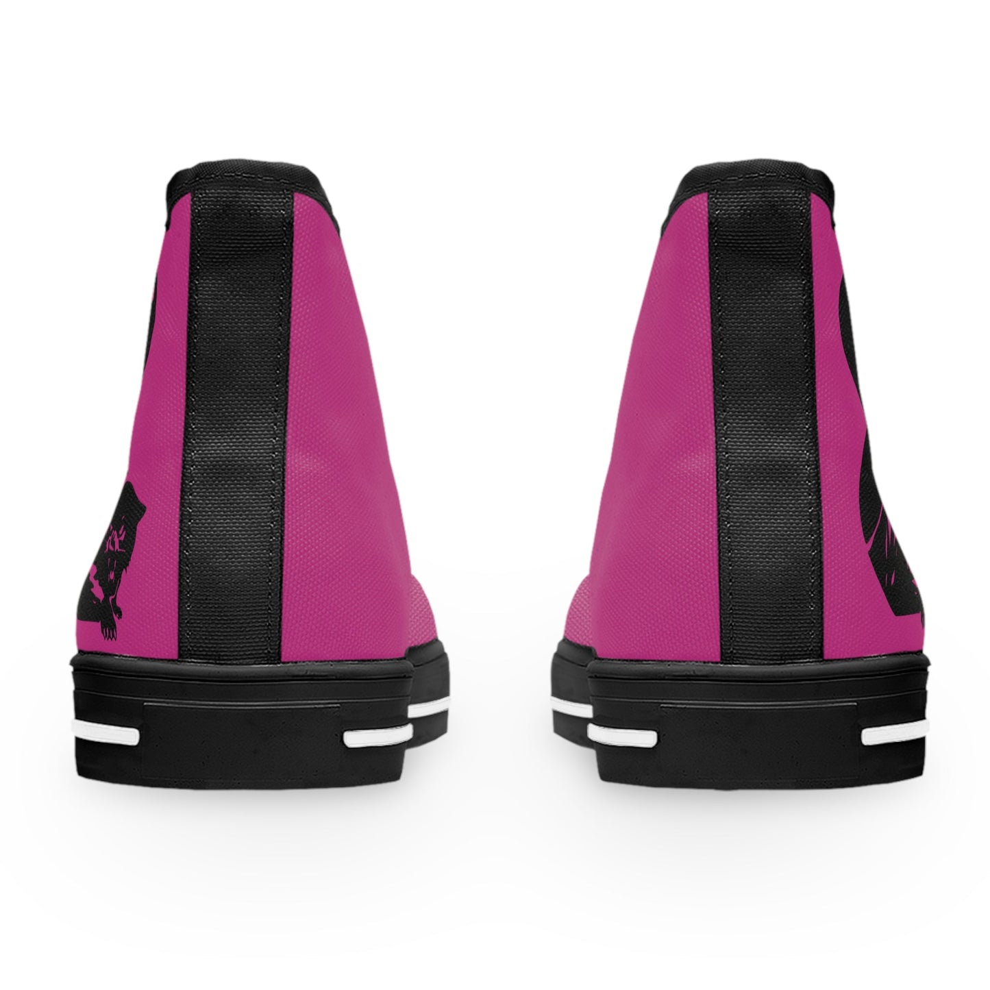 Pretty Panther Silhouette Pink Women's High Top Sneakers - Dauntless Fitness DepotPrintifyShoes