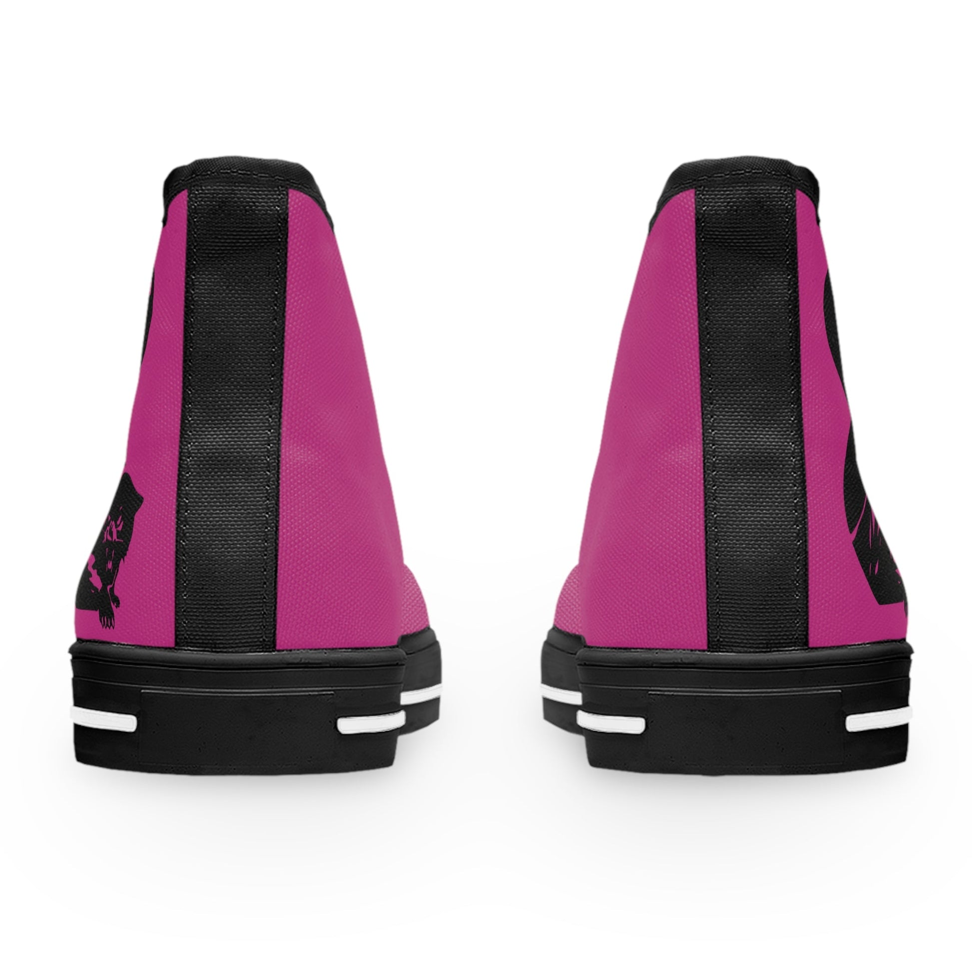 Pretty Panther Silhouette Pink Women's High Top Sneakers - Dauntless Fitness DepotPrintifyShoes