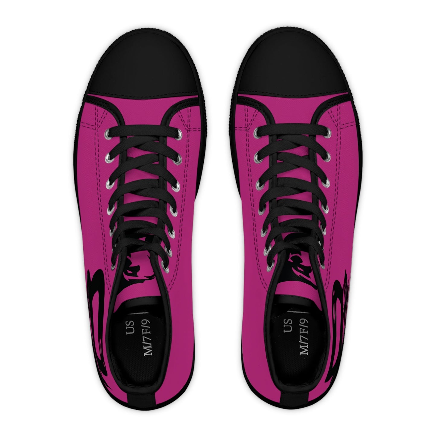 Pretty Panther Silhouette Pink Women's High Top Sneakers - Dauntless Fitness DepotPrintifyShoes