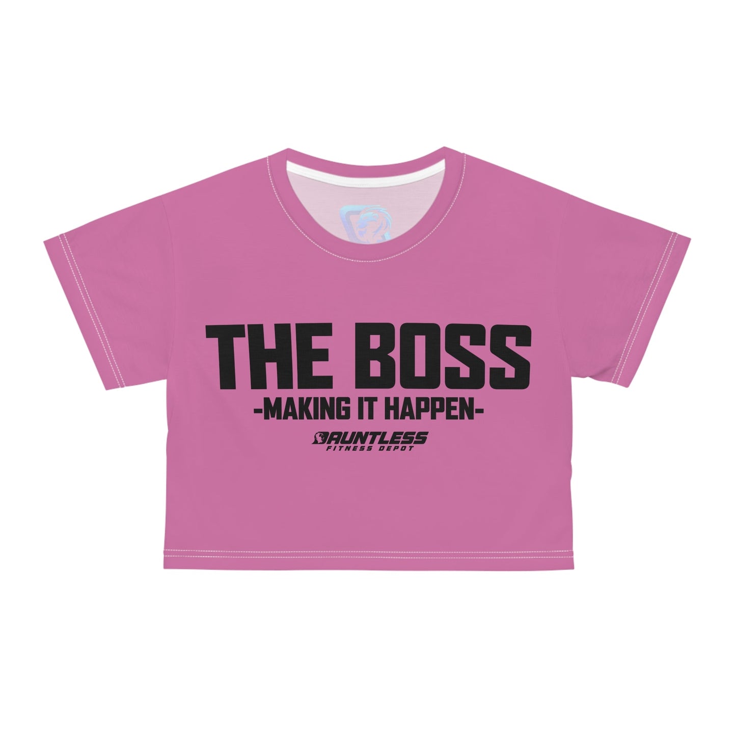 The Boss Making it Happen Women's fitness sport weightlifting Graphic Crop Tee - Dauntless Fitness DepotPrintifyAll Over Prints