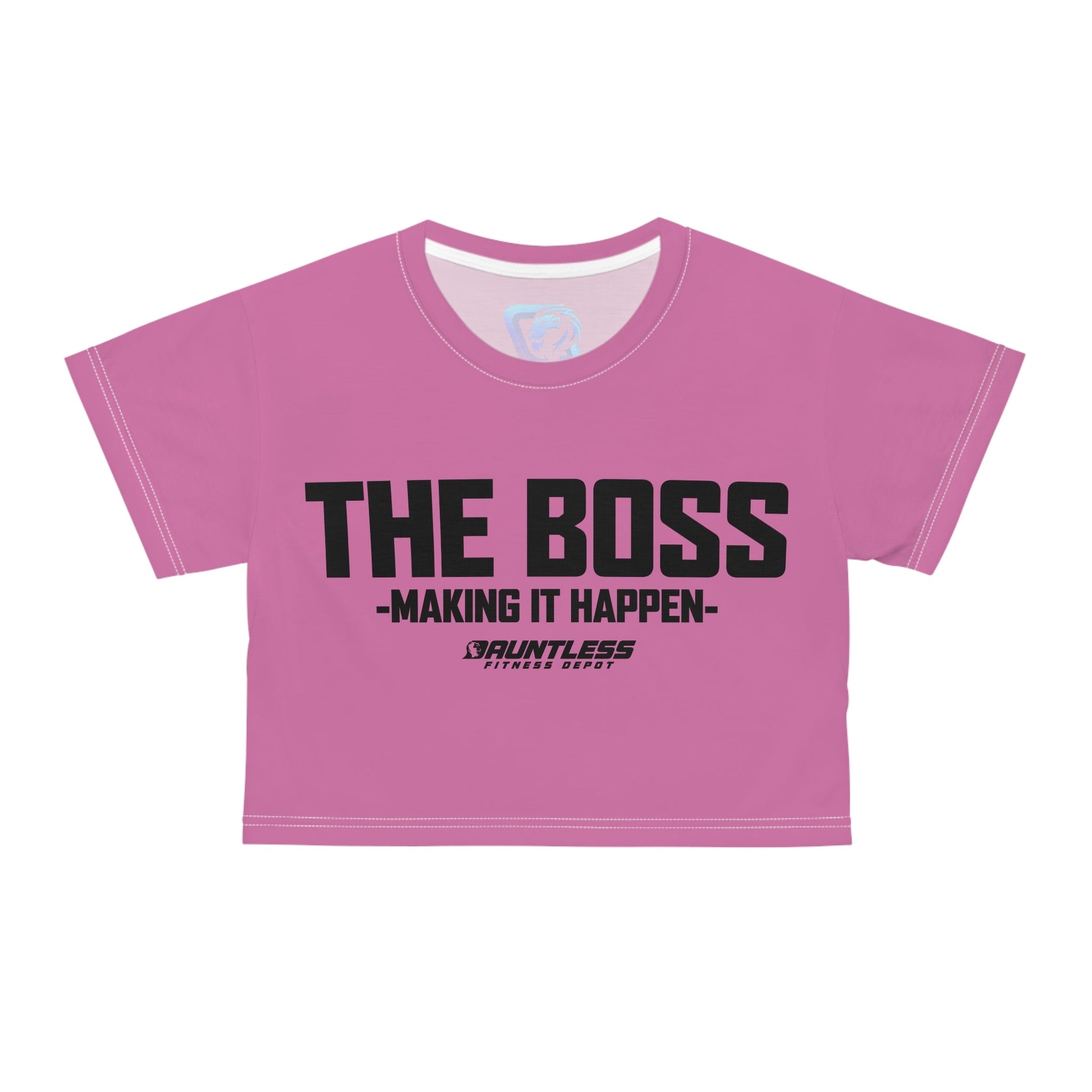 The Boss Making it Happen Women's fitness sport weightlifting Graphic Crop Tee - Dauntless Fitness DepotPrintifyAll Over Prints